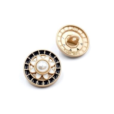 18mm aukso sp. metalinė saga su kilpute, 2vnt.