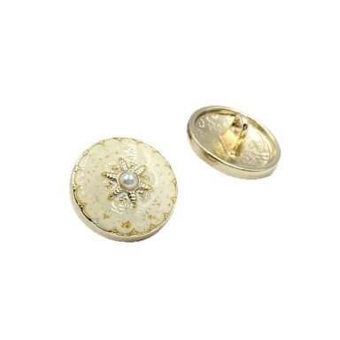 18mm gelsvos ir aukso sp. metalinė saga su kilpute, 2vnt.