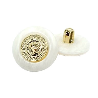 18mm gelsvos ir aukso sp. plastikinė saga su kilpute, 2vnt.