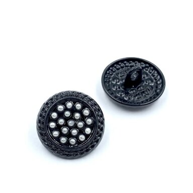 18mm juodos sp. metalinė saga su kilpute, 1Vnt.