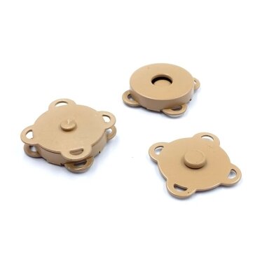 18mm kreminės sp. prisiuvamas magnetinis užsegimas rankinėms, 2vnt. 18mm kreminės sp. prisiuvamas magnetinis užsegimas rankinėms, 2vnt.