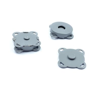 18mm pilkos sp. prisiuvamas magnetinis užsegimas rankinėms, 2vnt. 18mm pilkos sp. prisiuvamas magnetinis užsegimas rankinėms, 2vnt.
