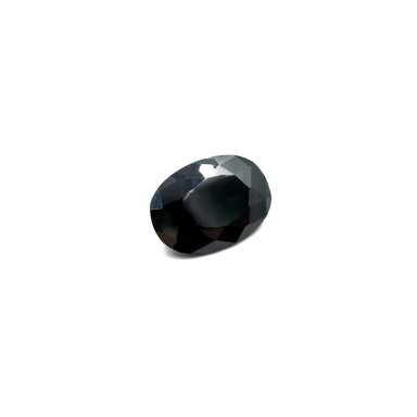 18x12mm juodos sp. ovalo formos cirkonis, 1vnt.
