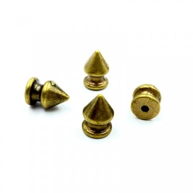 18x12mm žalvario sp. įkalamos kniedės, 10g (apie 27vnt.)