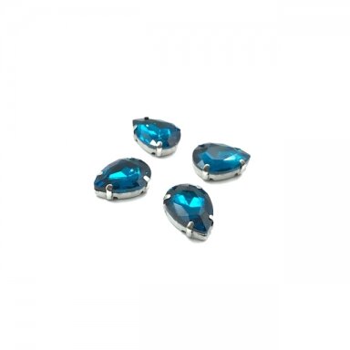 18x13mm electric sp. kristalai sidabro sp. rėmeliuose, 4vnt.