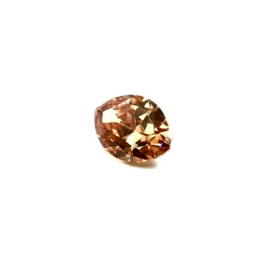 18x13mm gintaro sp. akies formos cirkonis, 1vnt.