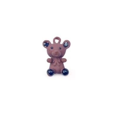 18x13mm rudos sp. pakabukas meškiukas, 1vnt.