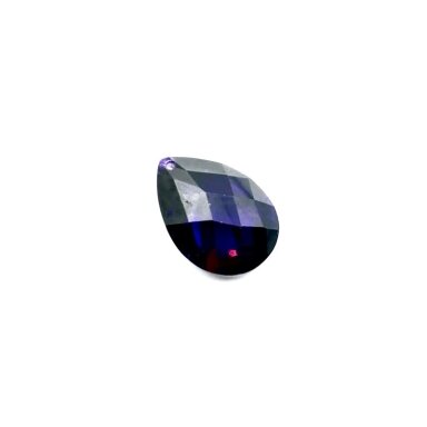 18x13mm violetinės sp. lašo formos cirkonis, 1vnt.