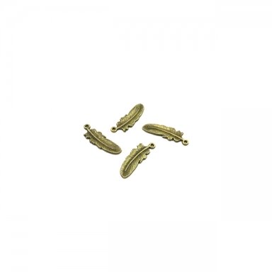 30x10mm žalvario sp. pakabukas plunksna, 11vnt.
