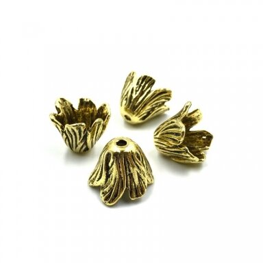 18x15mm aukso sp. kepurėlės, 3vnt.