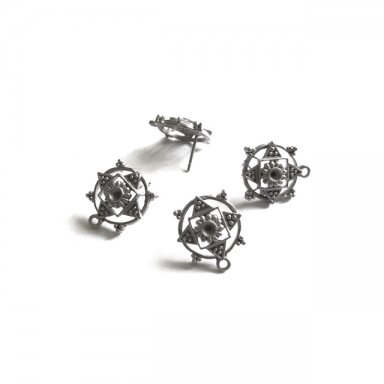 18x16mm sidabro sp. auskarų įvėrimai, 4vnt.