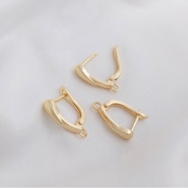 18x4mm 14k aukso sp. nerūdijančio plieno auskarų įvėrimai, 2vnt. 18x4mm 14k aukso sp. nerūdijančio plieno auskarų įvėrimai, 2vnt.