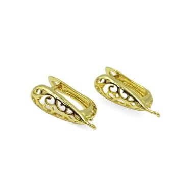 18x6mm 18k aukso sp. nerūdijančio plieno auskarų įvėrimai, 2vnt. 18x6mm 18k aukso sp. nerūdijančio plieno auskarų įvėrimai, 2vnt.