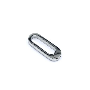 18x7mm platinos sp. nerūdijančio plieno užsegimas karabinas, 1vnt.