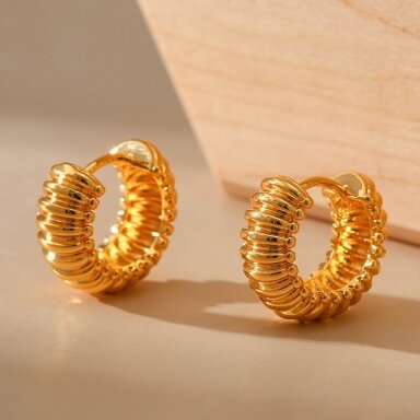 18x9mm 18k aukso sp. nerūdijančio plieno auskarų įvėrimai, 2vnt. 18x9mm 18k aukso sp. nerūdijančio plieno auskarų įvėrimai, 2vnt.