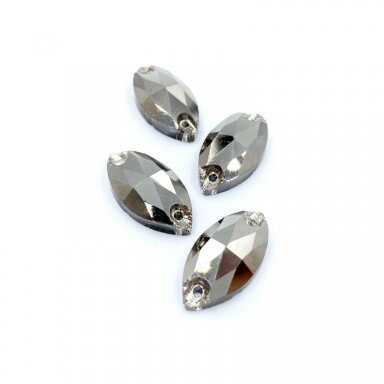18x9mm rudos sp. akies formos prisiuvami kristalai, 4vnt.