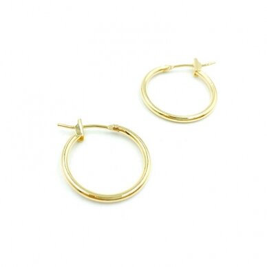 18mm 14K aukso sp. nerūdijančio plieno auskarų įvėrimai, 2vnt. 18mm 14K aukso sp. nerūdijančio plieno auskarų įvėrimai, 2vnt.