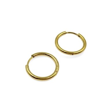 18mm 18k aukso sp. titano plieno auskarų įvėrimai, 2vnt. 18mm 18k aukso sp. titano plieno auskarų įvėrimai, 2vnt.