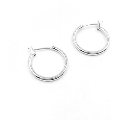 18mm platinos sp. nerūdijančio plieno auskarų įvėrimai, 2vnt. 18mm platinos sp. nerūdijančio plieno auskarų įvėrimai, 2vnt.