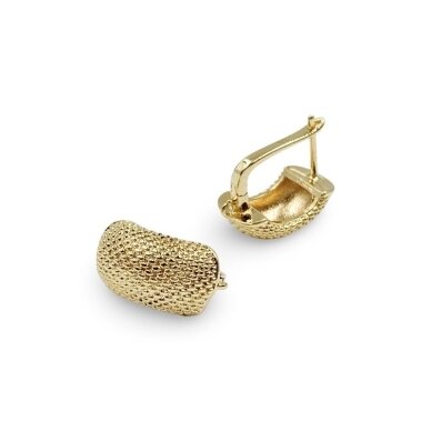 18x10mm 14k aukso sp. nerūdijančio plieno auskarų įvėrimai su kilpute, 2vnt. 18x10mm 14k aukso sp. nerūdijančio plieno auskarų įvėrimai su kilpute, 2vnt.