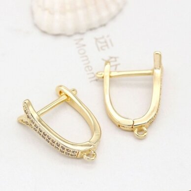 18x7mm 14k aukso sp. nerūdijančio plieno auskarų įvėrimai, 2vnt. 1 18x7mm 14k aukso sp. nerūdijančio plieno auskarų įvėrimai, 2vnt. 1