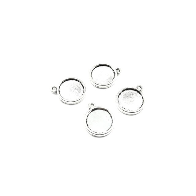 18x15mm sidabro sp. rėmelis 12,3mm kabošonui, 11vnt.