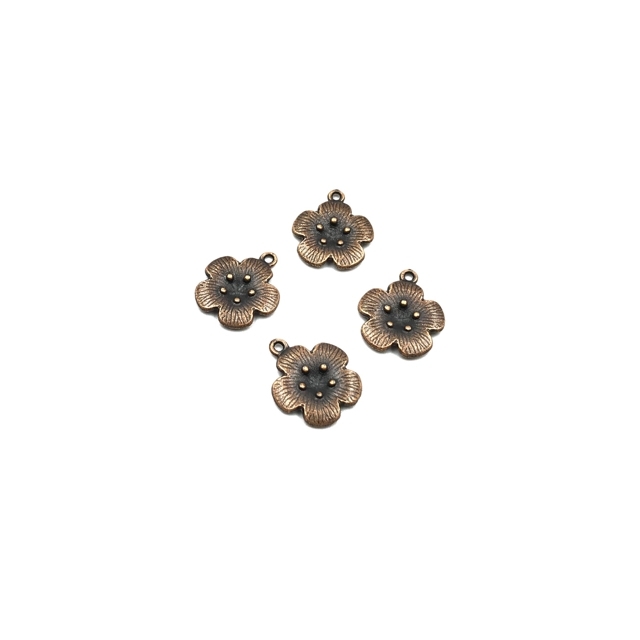 16x14mm vario sp. pakabukas gėlė, 19vnt.
