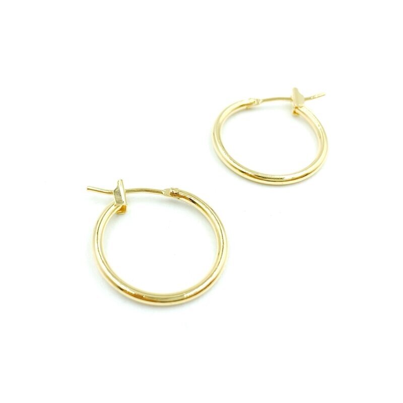 18mm 14K aukso sp. nerūdijančio plieno auskarų įvėrimai, 2vnt. 18mm 14K aukso sp. nerūdijančio plieno auskarų įvėrimai, 2vnt.
