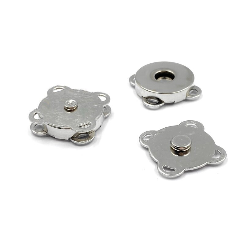 18mm platinos sp. prisiuvamas magnetinis užsegimas rankinėms, 3vnt.
