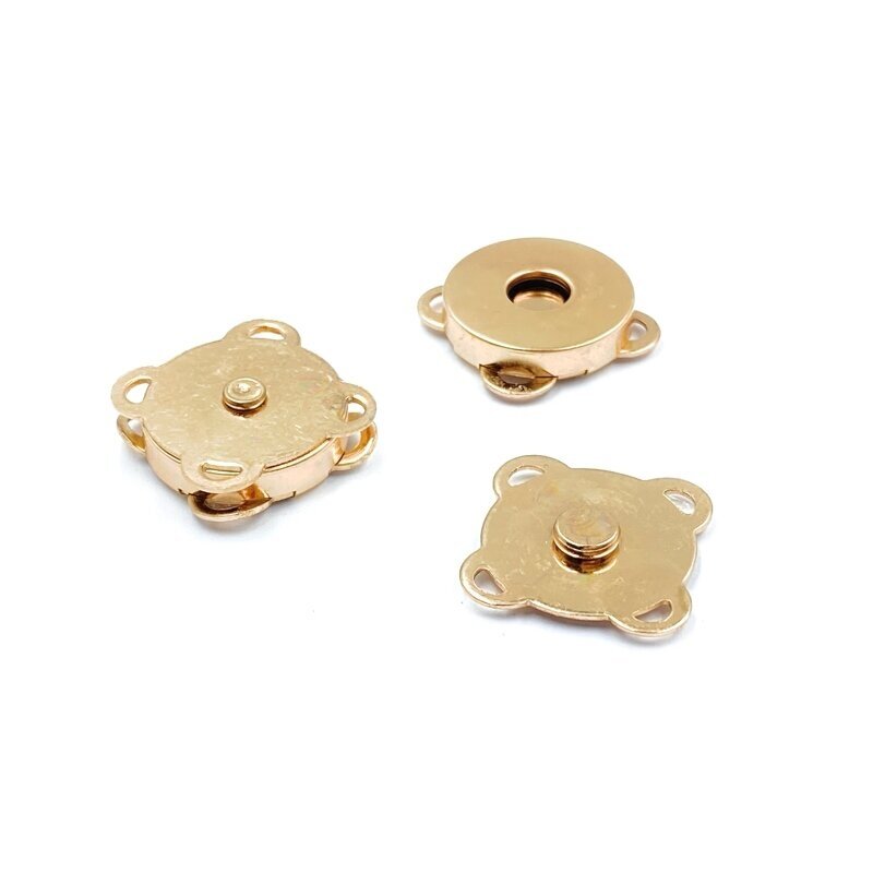 18mm rausvo aukso sp. prisiuvamas magnetinis užsegimas rankinėms, 3vnt.