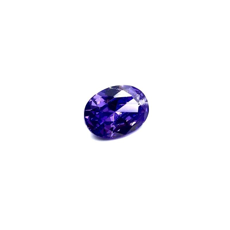 18x12mm alyvinės sp. ovalo formos cirkonis, 1vnt.