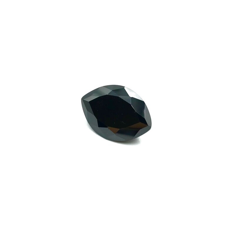 18x13mm juodos sp. akies formos cirkonis, 1vnt.