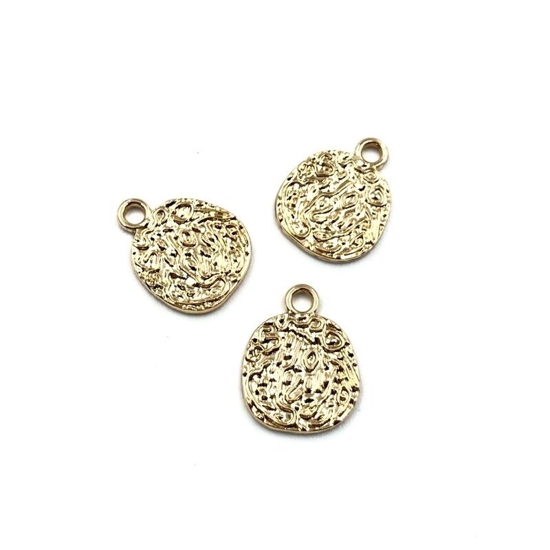18X14mm 16k aukso spalvos nerūdijančio plieno pakabukas, 1vnt.