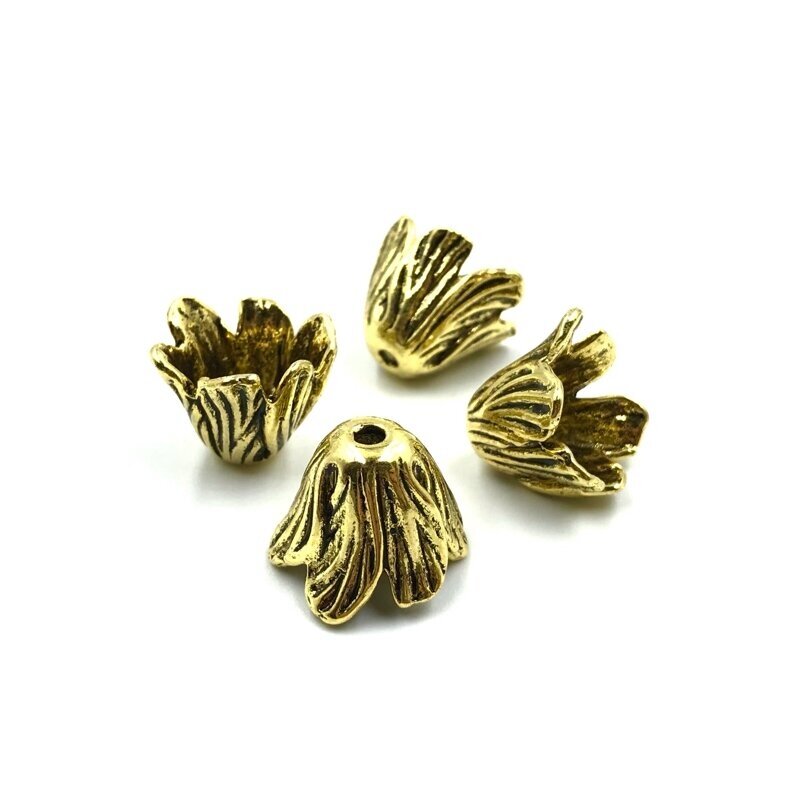 18x15mm aukso sp. kepurėlės, 3vnt.