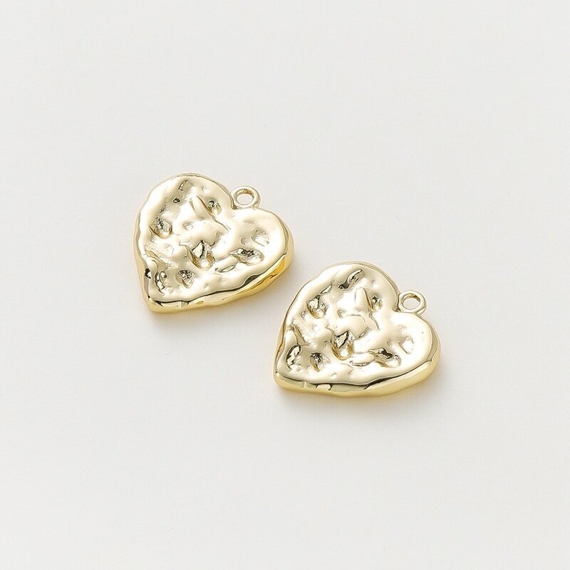 18x16mm 14k aukso sp. nerūdijančio plieno pakabukas širdis, 1vnt.
