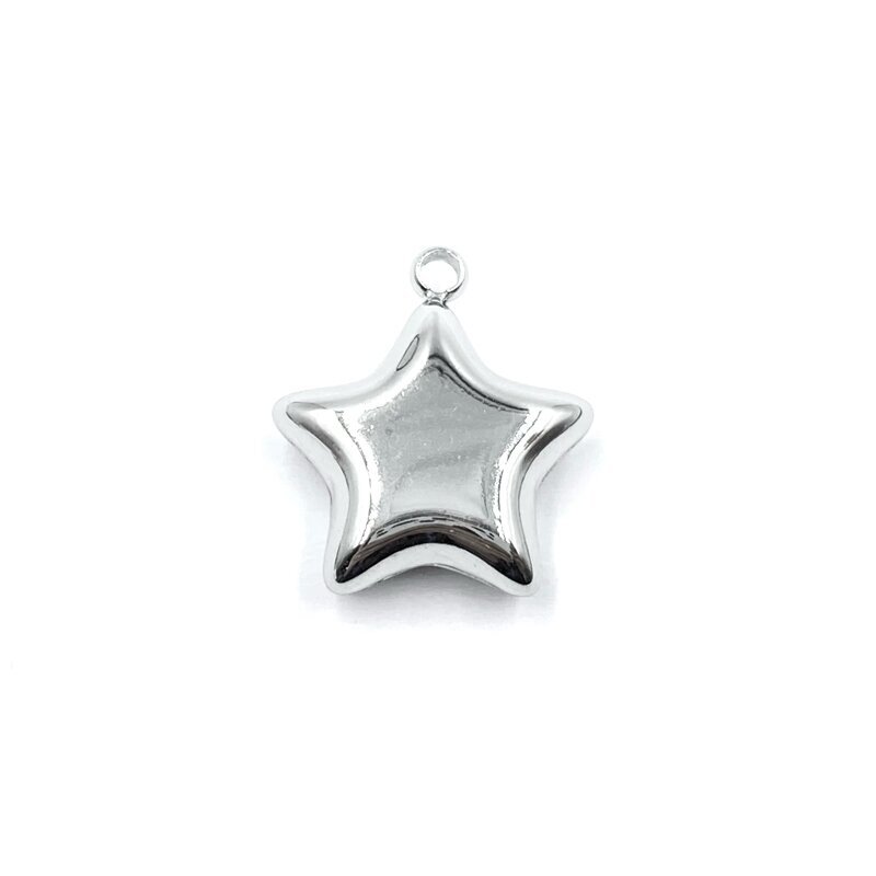 18x16mm platinos sp. nerūdijančio plieno pakabukas žvaigždė, 1vnt. 18x16mm platinos sp. nerūdijančio plieno pakabukas žvaigždė, 1vnt.