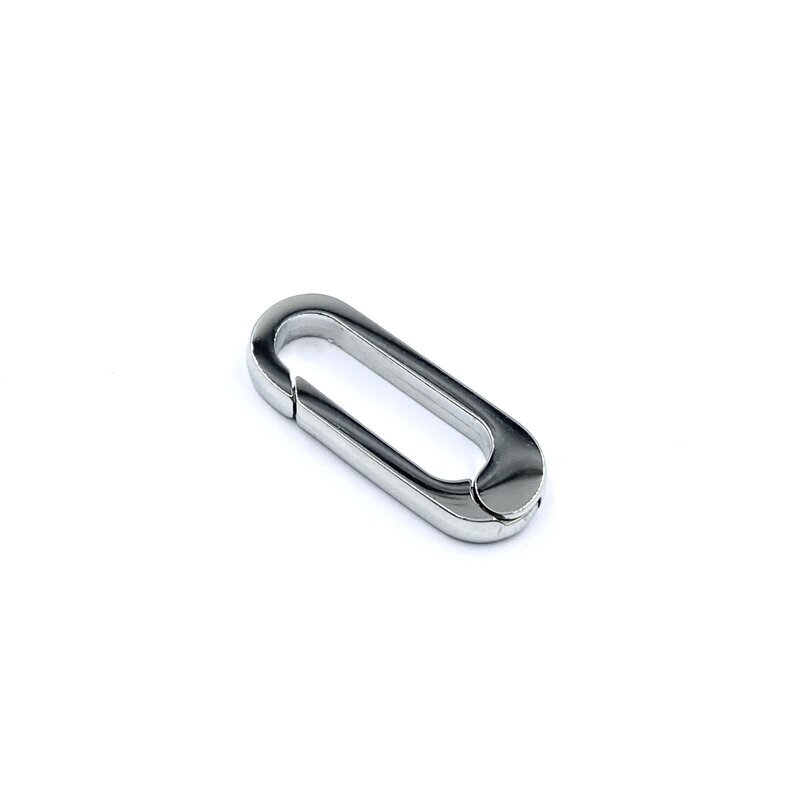 18x7mm platinos sp. nerūdijančio plieno užsegimas karabinas, 1vnt.