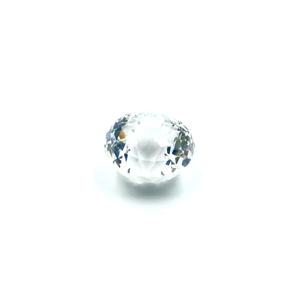 18x12mm skaidrios sp. disko formos cirkonio karoliukas, 1vnt.