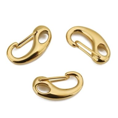 19mm 14k aukso sp. nerūdijančio plieno užsegimas, 1vnt.