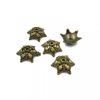 19mm žalvario sp. plastiko kepurėlės, 21vnt.