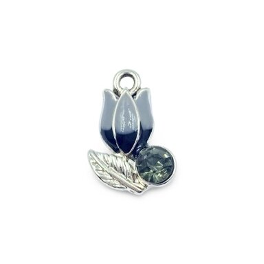 19x13mm aukso sp. pakabukas gėlė, 1vnt.