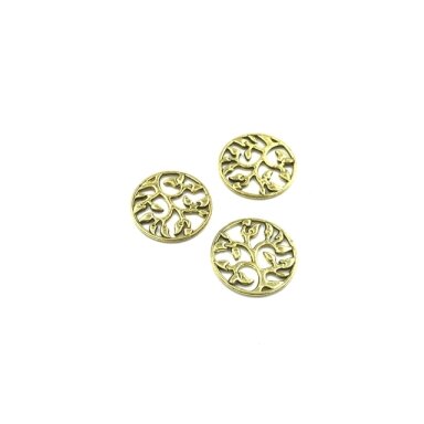 23x23mm aukso sp. pakabukas medis, 9vnt.