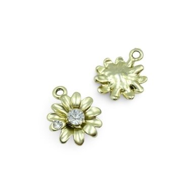 19x16mm aukso sp. pakabukas gėlė, 1vnt.