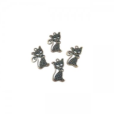 27x14mm vario sp. pakabukas katinas, 6vnt.