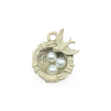 19x17mm kreminės sp. pakabukas lizdas, 1vnt.
