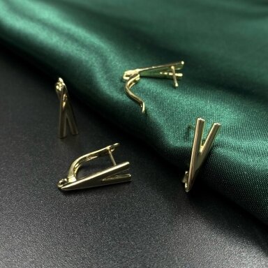 19x6mm 14k aukso sp. nerūdijančio plieno auskarų įvėrimai, 2vnt. 19x6mm 14k aukso sp. nerūdijančio plieno auskarų įvėrimai, 2vnt.