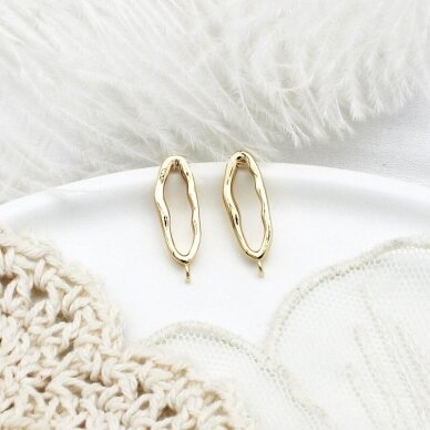 17x6mm 14k aukso sp. nerūdijančio plieno auskarų įvėrimai, 2vnt. 17x6mm 14k aukso sp. nerūdijančio plieno auskarų įvėrimai, 2vnt.