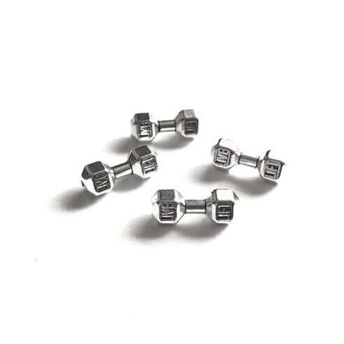 19x8mm sidabro sp. intarpai, 5vnt.
