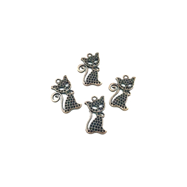 27x14mm vario sp. pakabukas katinas, 6vnt.