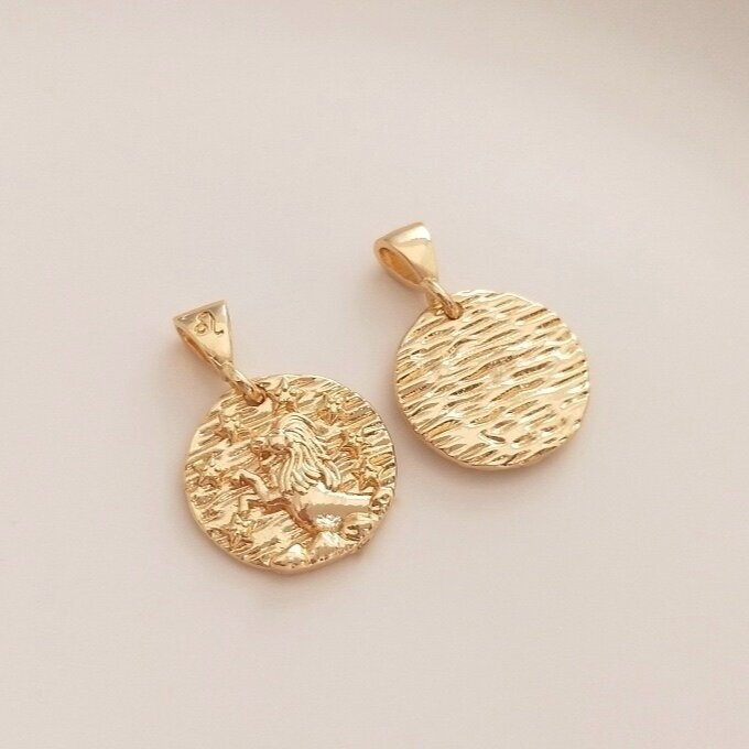 19x13mm 14k aukso sp. nerūdijančio plieno pakabukas liūtas, 1vnt. 19x13mm 14k aukso sp. nerūdijančio plieno pakabukas liūtas, 1vnt.